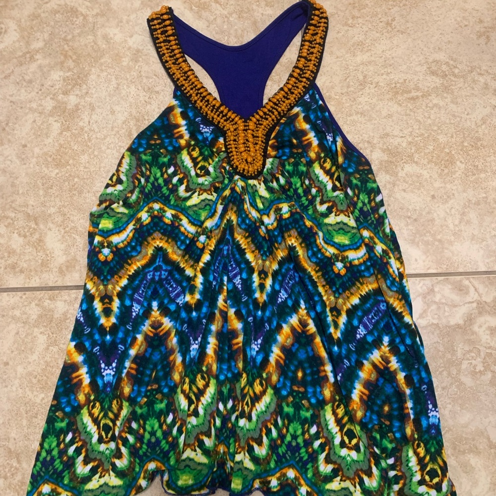 Belle Du Jour Colorful Sleeveless Top